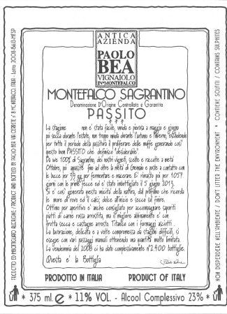 Paolo Bea Sagrantino di Montefalco Passito (375ML half-bottle) 2011