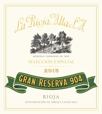 La Rioja Alta Gran Reserva 904 Seleccion Especial Tinto 2015