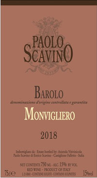 Paolo Scavino Barolo Monvigliero 2018
