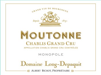 Albert Bichot Chablis Domaine Long-Depaquit Moutonne Grand Cru Monopole 2022