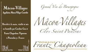 Domaine Frantz Chagnoleau Macon-Villages Clos Saint-Pancras 2023