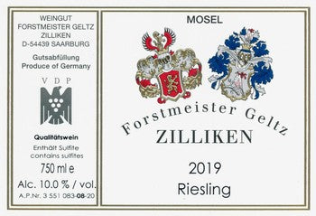 Zilliken Forstmeister Geltz Mosel Riesling 2019