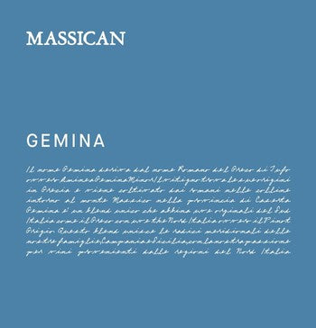 Massican Gemina White 2023