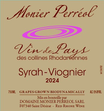 Domaine Monier Perreol VdP Syrah-Viognier 2024