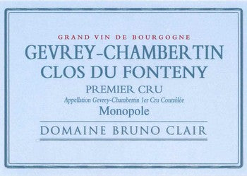 Bruno Clair Gevrey-Chambertin Clos du Fonteny Monopole Premier Cru 2021