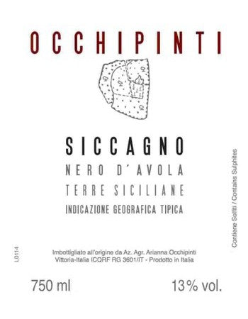 Arianna Occhipinti Siccagno Nero d'Avola 2022