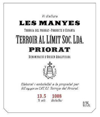 Terroir al Limit Les Manyes 2019