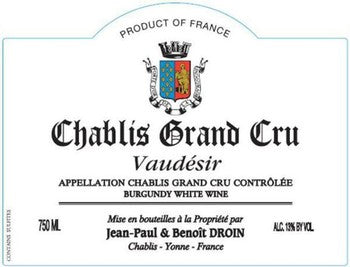 Jean-Paul & Benoit Droin Chablis Vaudesir Grand Cru 2022