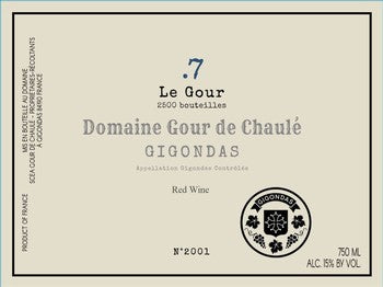 Domaine Gour de Chaule Gigondas .7 Le Gour 2022