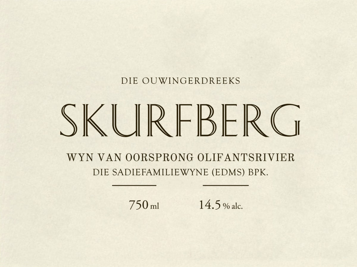 The Sadie Family Die Ouwingerdreeks Skurfberg White 2023