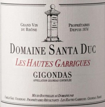 Domaine Santa Duc Les Hautes Garrigues Gigondas 2018