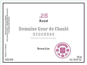 Domaine du Gour de Chaule Gigondas .26 Rose 2023